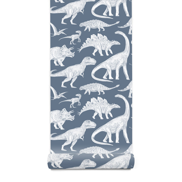 Papel de Parede Dinosaurs – Blue – Pastelowe Love – imagem 9