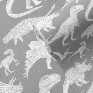 Papel de Parede Dinosaurs – Grey – Pastelowe Love – imagem 5