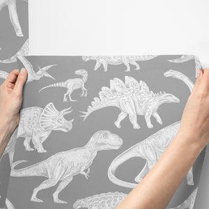 Papel de Parede Dinosaurs – Grey – Pastelowe Love – imagem 7