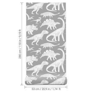 Papel de Parede Dinosaurs – Grey – Pastelowe Love – imagem 8
