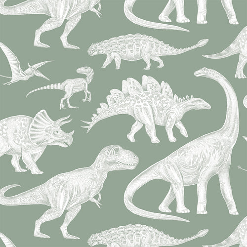 Papel de Parede Dinosaurs – Matcha – Pastelowe Love – imagem 1