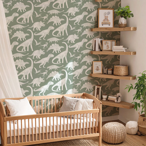 Papel de Parede Dinosaurs – Matcha – Pastelowe Love – imagem 2