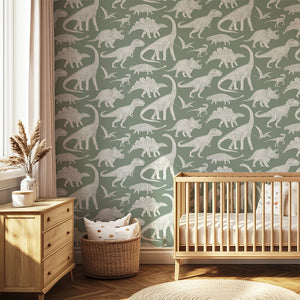 Papel de Parede Dinosaurs – Matcha – Pastelowe Love – imagem 3
