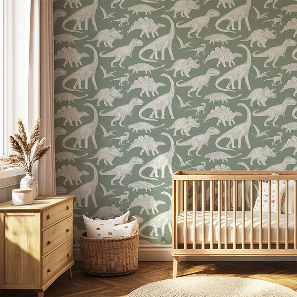 Papel de Parede Dinosaurs – Matcha – Pastelowe Love – imagem 3