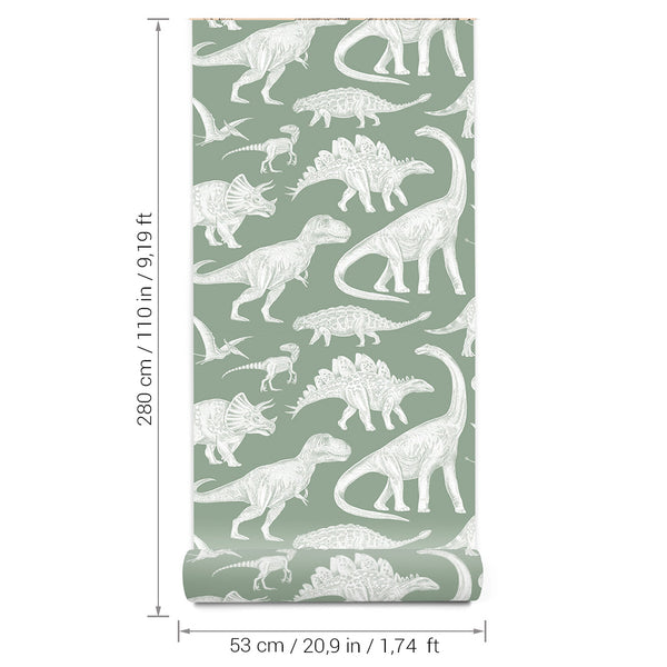 Papel de Parede Dinosaurs – Matcha – Pastelowe Love – imagem 8