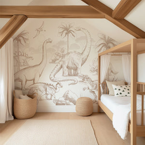 Mural Dinosaurs Sepia – Pastelowe Love – imagem 2