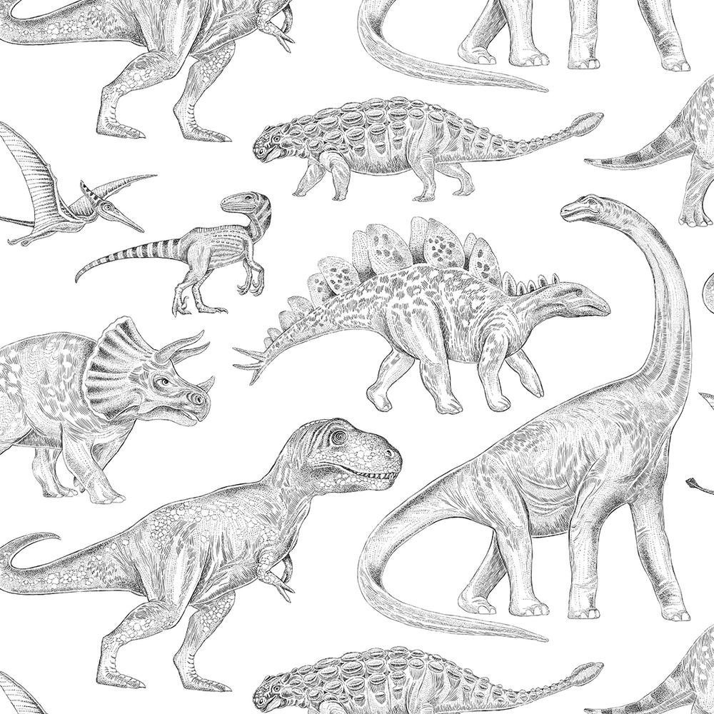 Papel de Parede Dinosaurs – White – Pastelowe Love – imagem 1