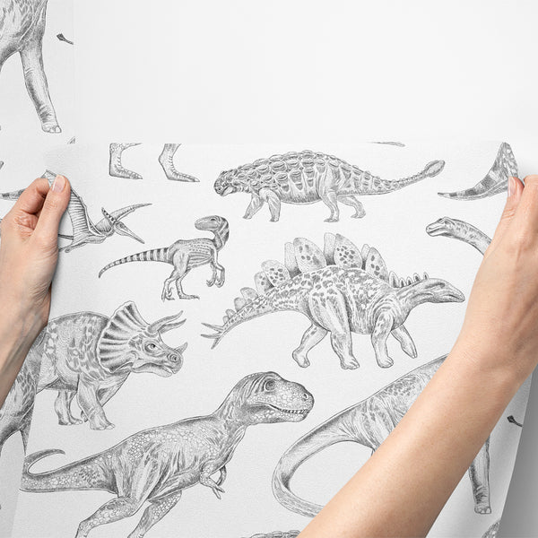 Papel de Parede Dinosaurs – White – Pastelowe Love – imagem 7