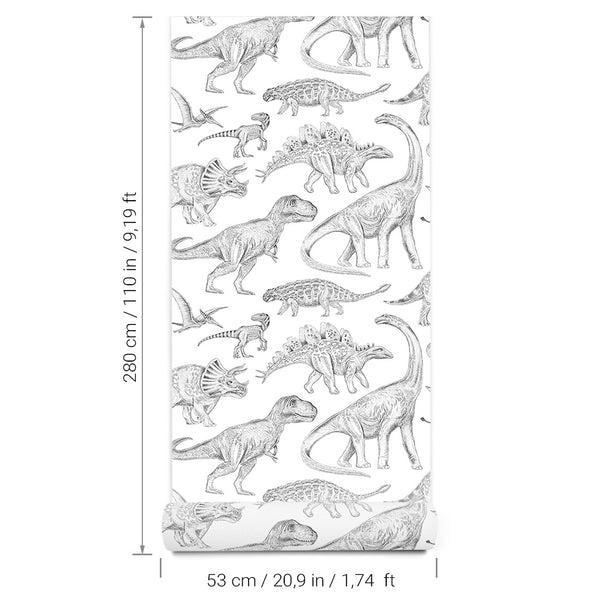 Papel de Parede Dinosaurs – White – Pastelowe Love – imagem 8