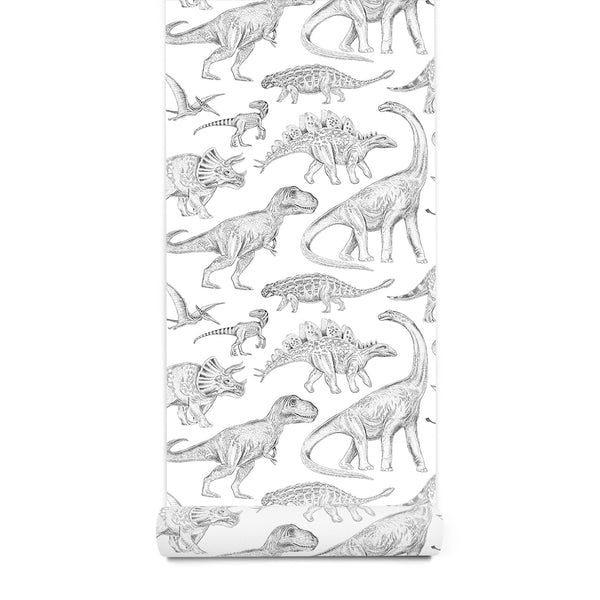 Papel de Parede Dinosaurs – White – Pastelowe Love – imagem 9