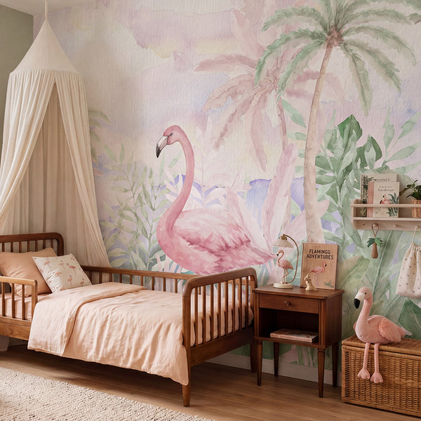 Mural Flamingos – Pastelowe Love – imagem 4