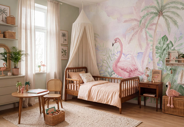 Mural Flamingos – Pastelowe Love – imagem 8