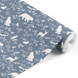 Papel de Parede Forest Animals – Blue – Pastelowe Love – imagem 2