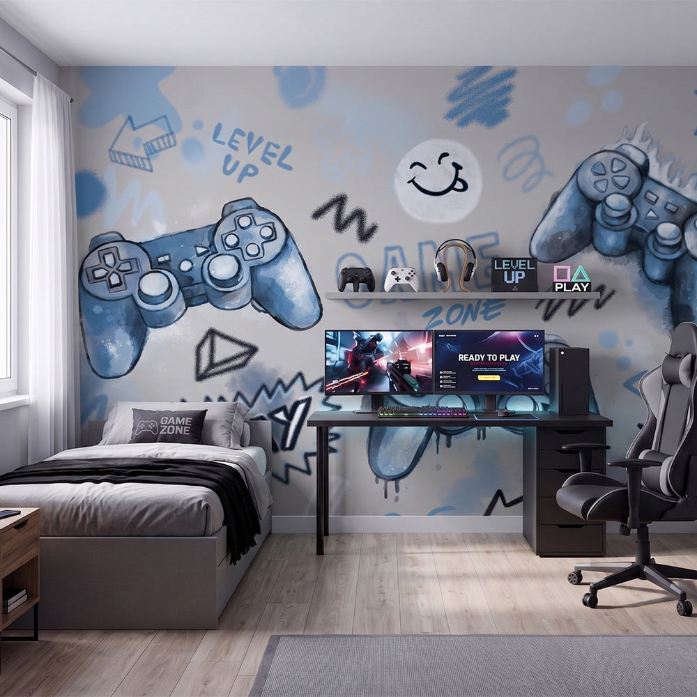 Mural Gaming – Blue – Pastelowe Love – imagem 1