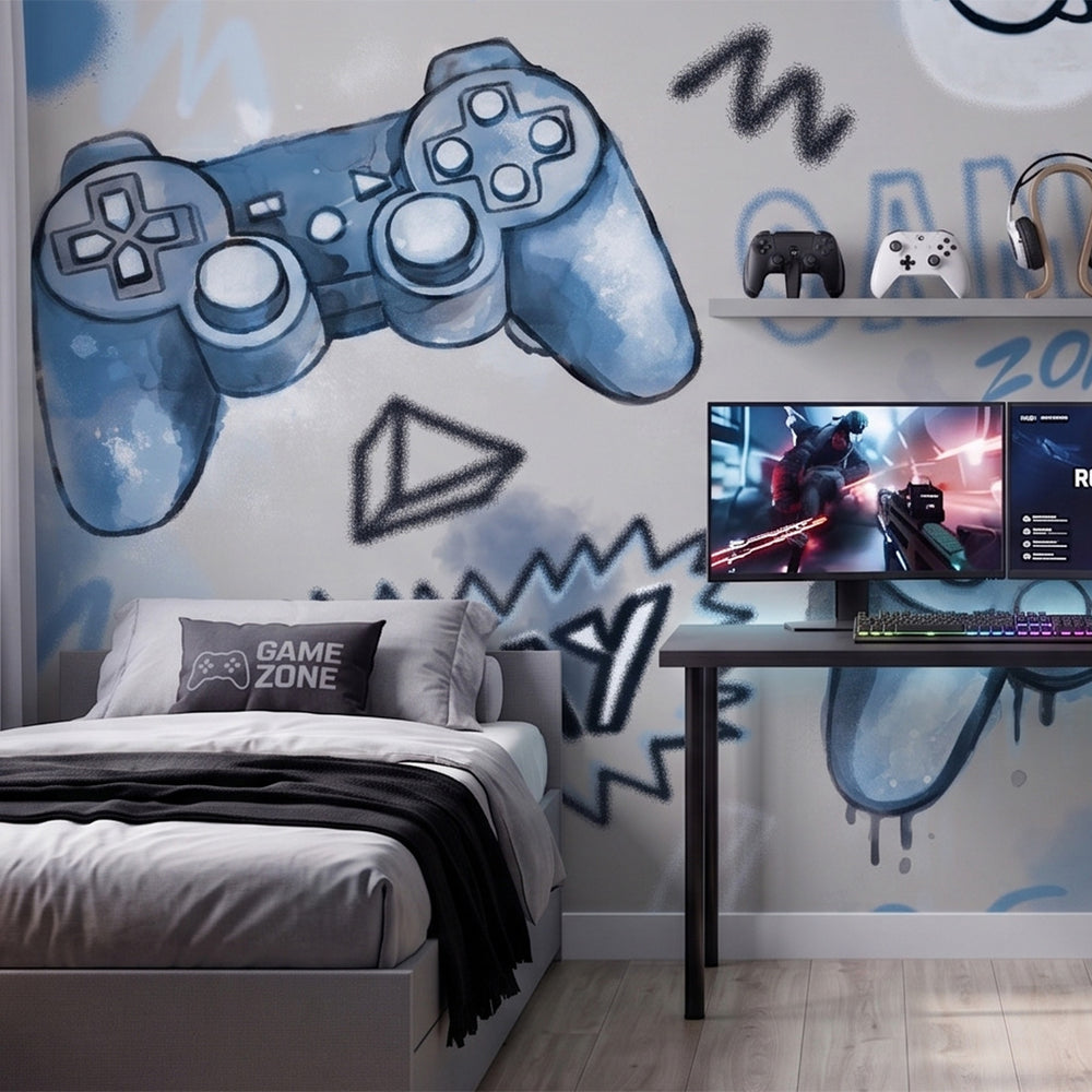 Mural Gaming – Blue – Pastelowe Love – imagem 1