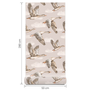 Papel de Parede Geese – Beige – Pastelowe Love – imagem 9