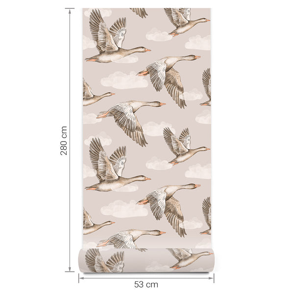 Papel de Parede Geese – Beige – Pastelowe Love – imagem 9