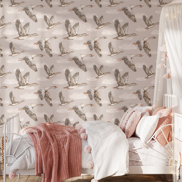 Papel de Parede Geese – Beige – Pastelowe Love – imagem 10