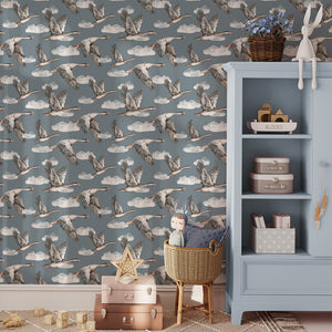 Papel de Parede Geese – Blue – Pastelowe Love – imagem 1