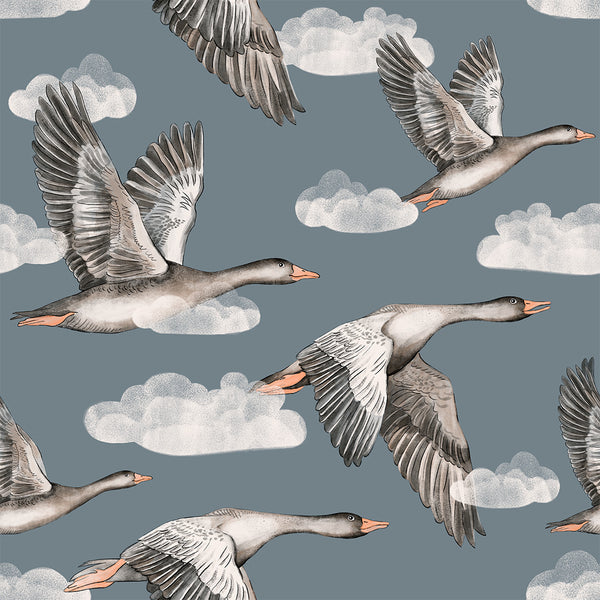 Papel de Parede Geese – Blue – Pastelowe Love – imagem 3