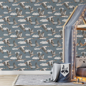 Papel de Parede Geese – Blue – Pastelowe Love – imagem 4
