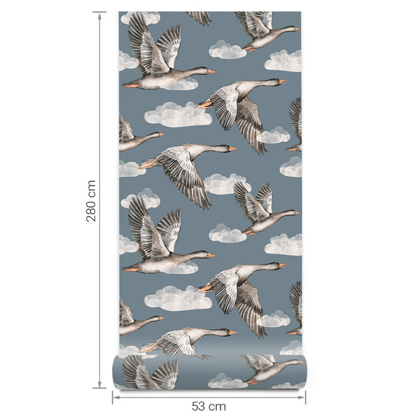 Papel de Parede Geese – Blue – Pastelowe Love – imagem 9