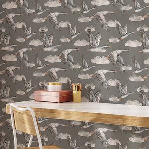 Papel de Parede Geese – Grey – Pastelowe Love – imagem 4