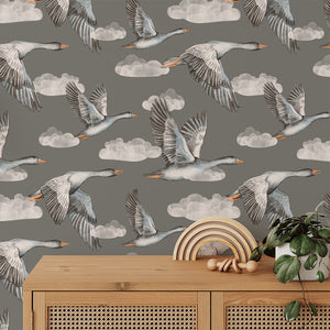 Papel de Parede Geese – Grey – Pastelowe Love – imagem 5