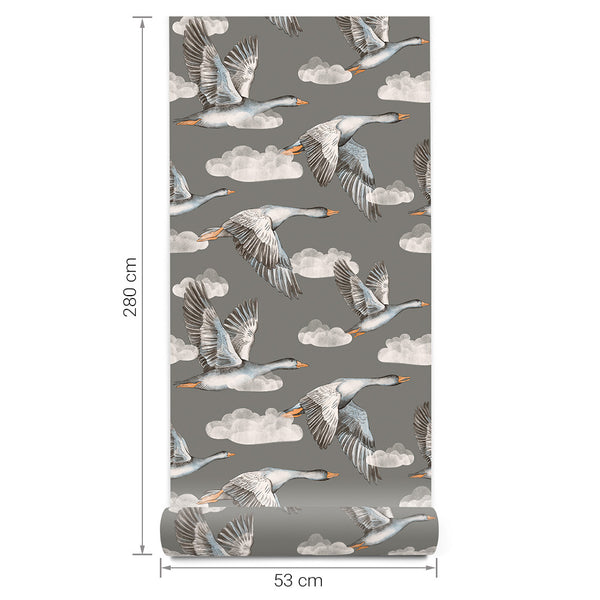 Papel de Parede Geese – Grey – Pastelowe Love – imagem 10