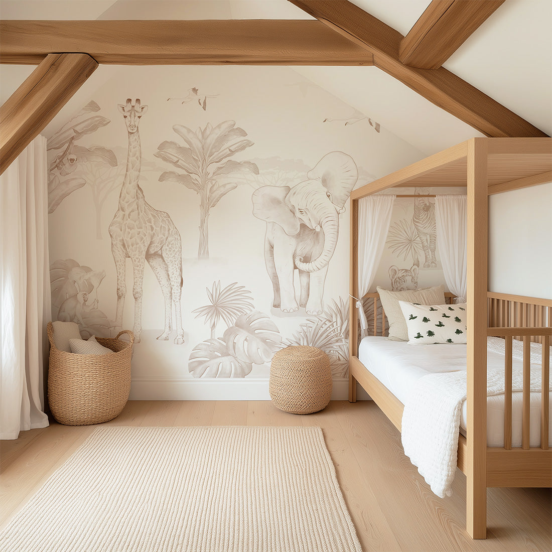 Mural Safari Sepia – Pastelowe Love – imagem 1