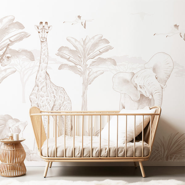 Mural Safari Sepia – Pastelowe Love – imagem 2