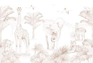 Mural Safari Sepia – Pastelowe Love – imagem 9