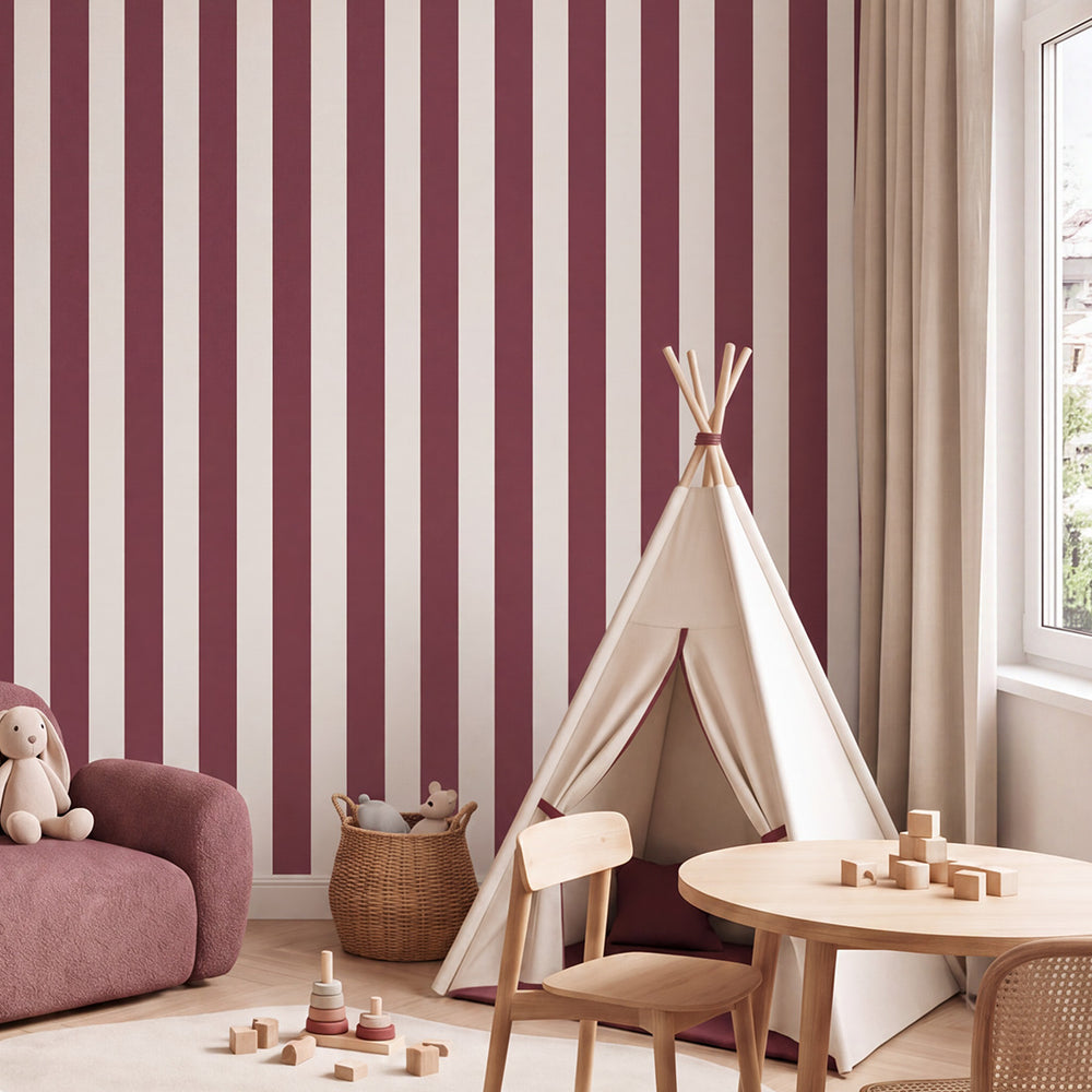 Mural Strips Burgundy – Pastelowe Love – imagem 1