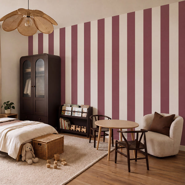 Mural Strips Burgundy – Large – Pastelowe Love – imagem 2