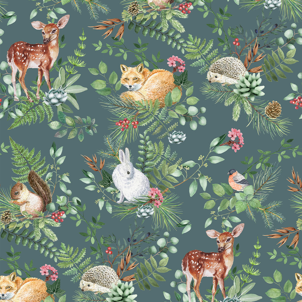 Papel de Parede Woodland – Green – Pastelowe Love – imagem 1