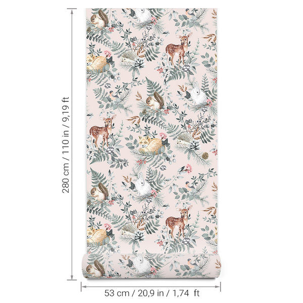 Papel de Parede Woodland – Pink – Pastelowe Love – imagem 8
