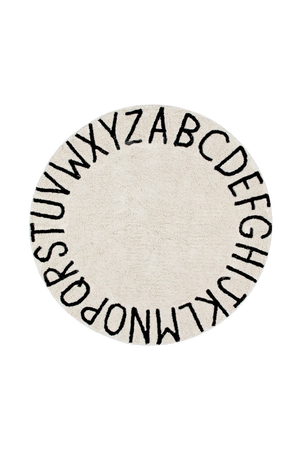 WASHABLE RUG ABC NATURAL BLACK – Lorena Canals