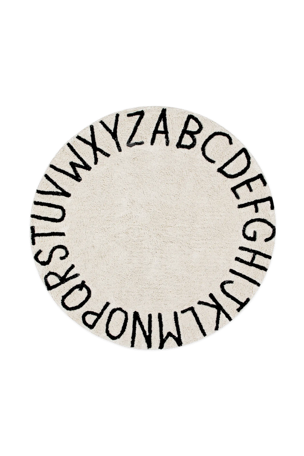 WASHABLE RUG ABC NATURAL BLACK – Lorena Canals