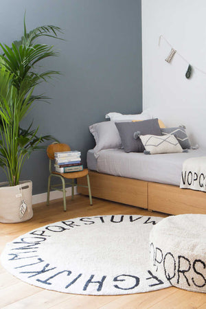 WASHABLE RUG ABC NATURAL BLACK – Lorena Canals
