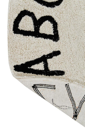 WASHABLE RUG ABC NATURAL BLACK – Lorena Canals