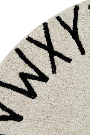 WASHABLE RUG ABC NATURAL BLACK – Lorena Canals