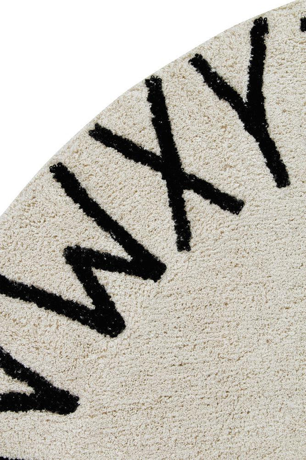 WASHABLE RUG ABC NATURAL BLACK – Lorena Canals
