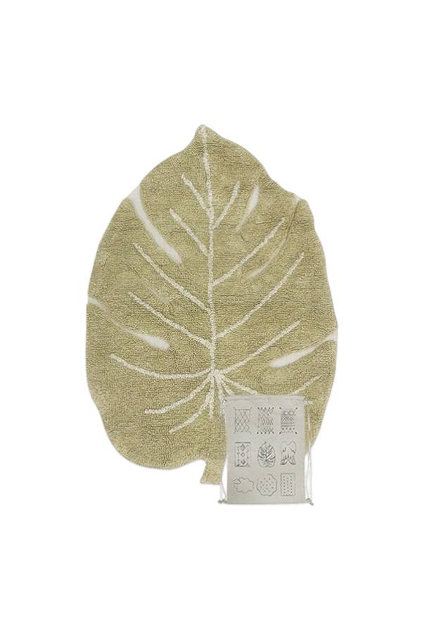 Tapete lavável Mini Monstera Oliva – Lorena Canals