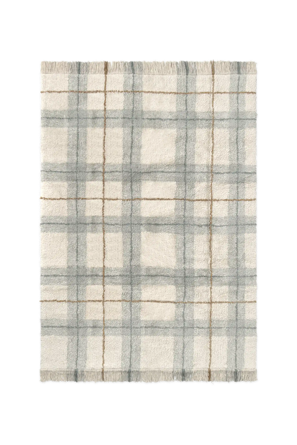 Tapete lavável Tartan Azul Sálvia — Lorena Canals