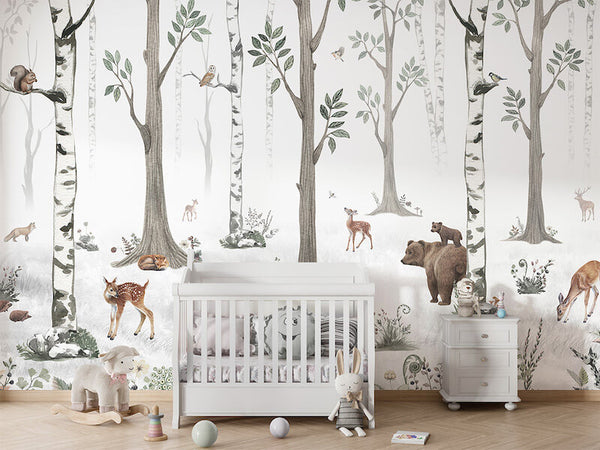 Mural White Forest seamless panorama – Kikki Belle – imagem 2