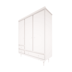 Roupeiro Babushka de três portas Wood Luck Design — Branco, imagem 1