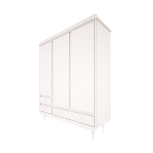 Roupeiro Babushka de três portas Wood Luck Design — Branco, imagem 1