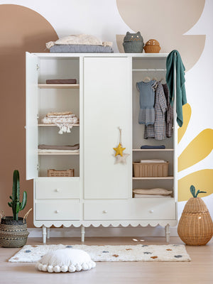 Roupeiro Babushka de três portas Wood Luck Design — Branco, imagem 2