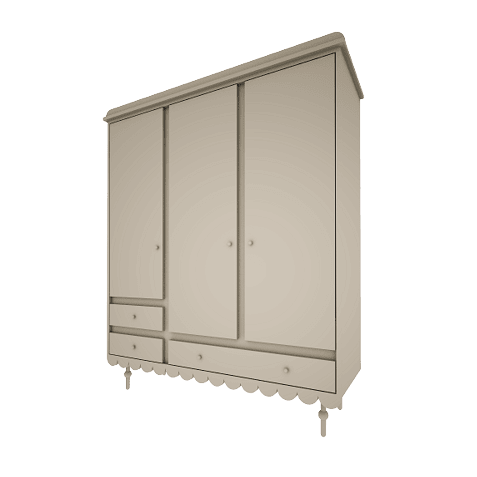 Roupeiro Babushka de três portas Wood Luck Design — Olive, imagem 1
