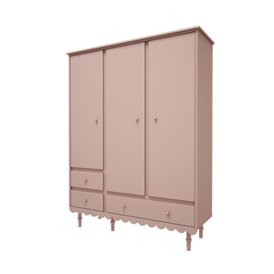 Roupeiro Babushka de três portas Wood Luck Design — Rosa, imagem 1